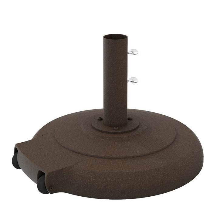 24" Round Umbrella Base with Wheels - 2.5" Pole by Tropitone