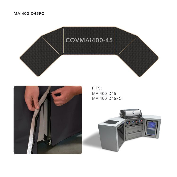 Cover for 4 Burner Island with a 45 Degree Corners COVMAi400-45 by Mont Alpi