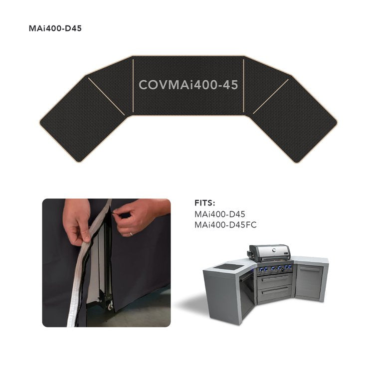 Cover for 4 Burner Island with a 45 Degree Corners COVMAi400-45 by Mont Alpi