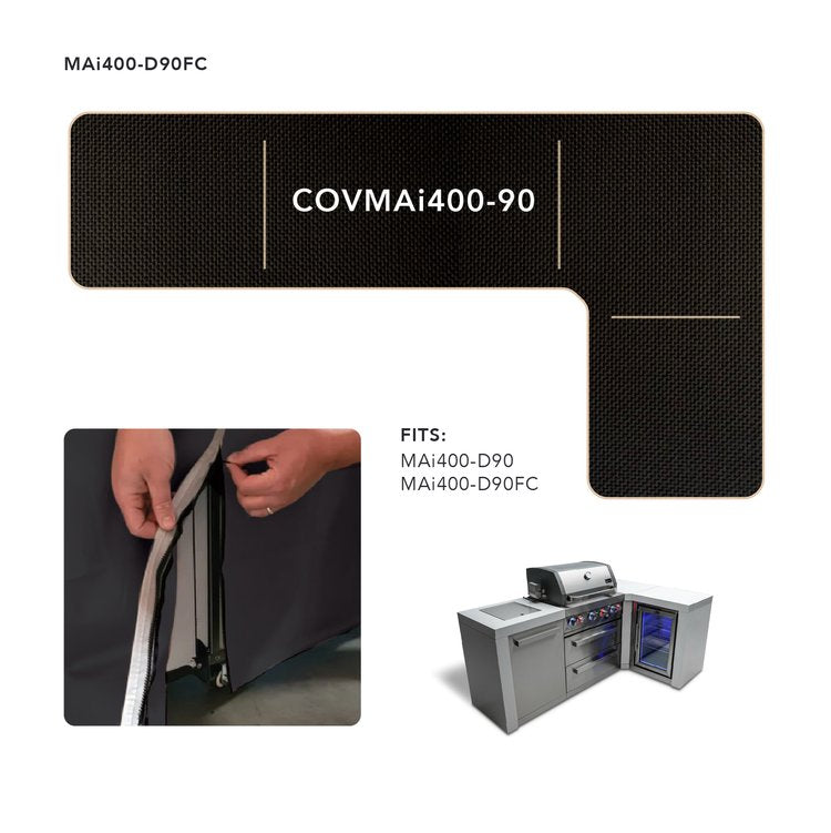 Cover for 4 Burner Island with a 90 Degree Corner COVMAi400-90 by Mont Alpi