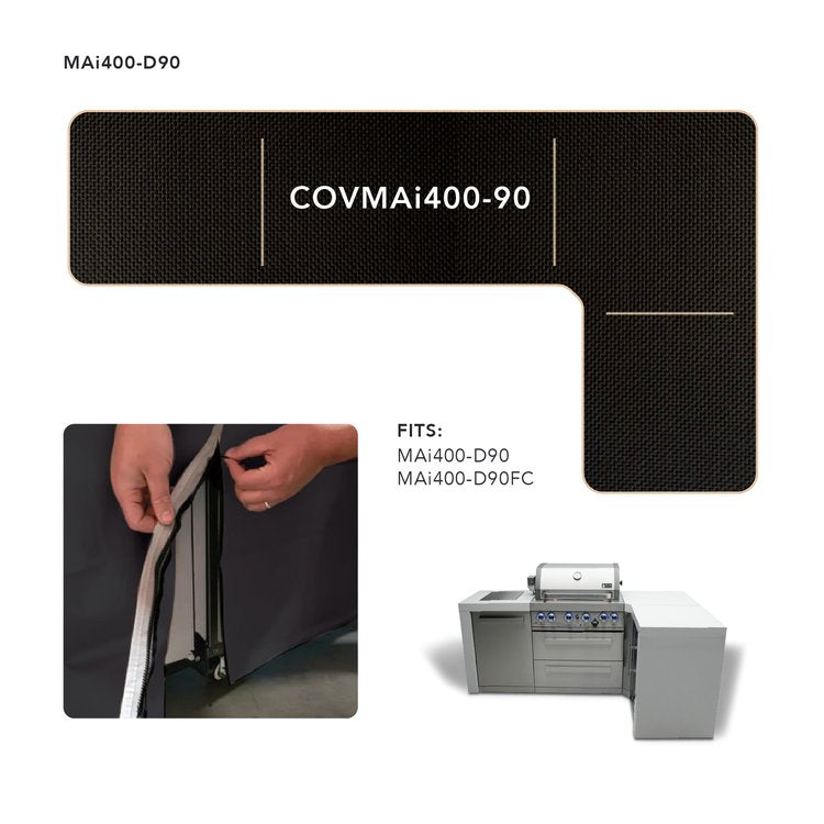 Cover for 4 Burner Island with a 90 Degree Corner COVMAi400-90 by Mont Alpi