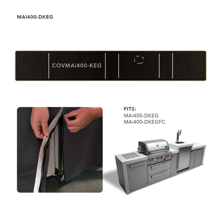 Cover for 4 Burner Island with a Kegerator COVMAi400-KEG by Mont Alpi