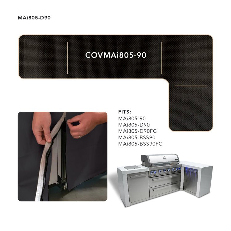 Cover for 6 Burner Island with a 90-Degree Corner COVMAi805-90 by Mont Alpi