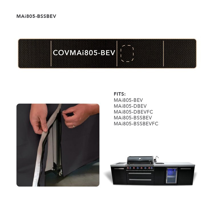 Cover for 6 Burner Island with Beverage Center COVMAi805-BEV by Mont Alpi