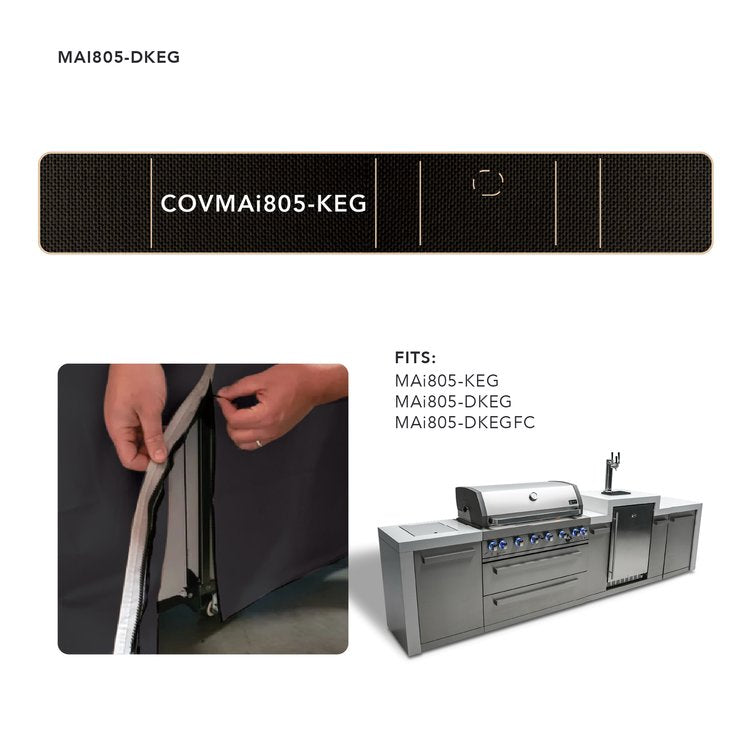 Cover for 6 Burner Island with a Kegerator COVMAi805-KEG by Mont Alpi