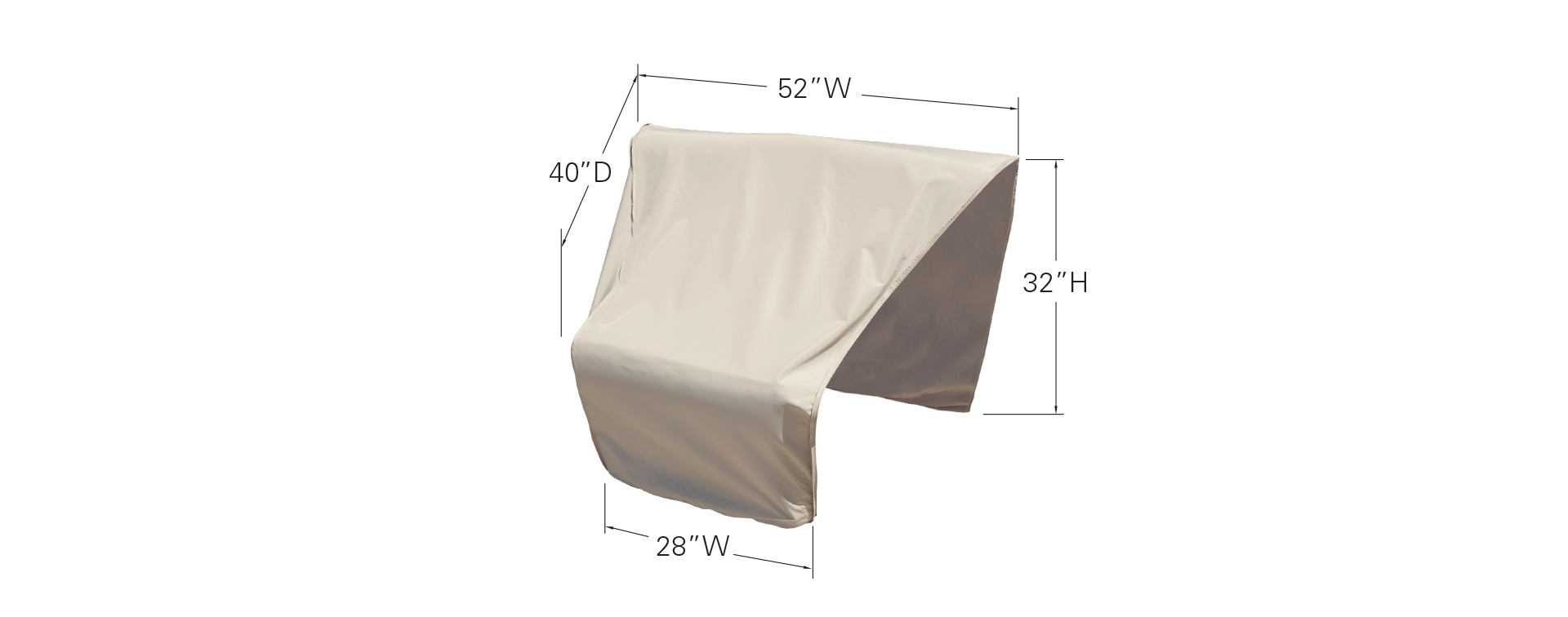 Modular Corner Wedge Right End (Left Facing) Protective Cover