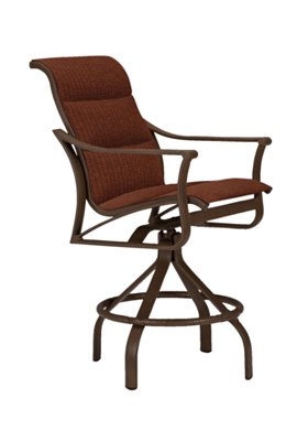 Corsica Padded Sling Swivel Bar Stool 30" by Tropitone