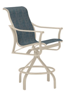 Corsica Sling Swivel Bar Stool by Tropitone
