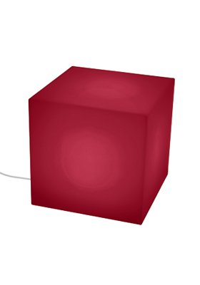 Curve Tea Table/Stool with Light- bright red