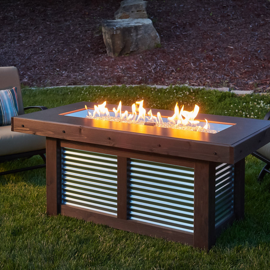 Denali Brew Linear Gas Fire Pit Table