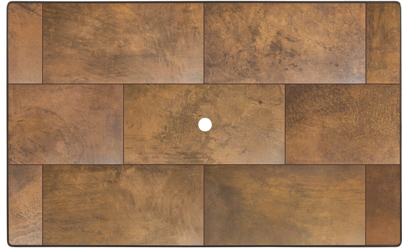 36x58" City Series Table Top with Aluminum Rim with Umbrella Hole by O.W. Lee.