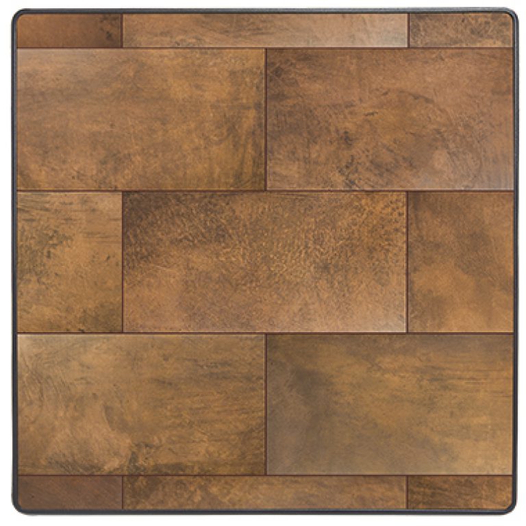 42" Sq. City Series Table Top with Aluminum Rim by O.W. Lee.
