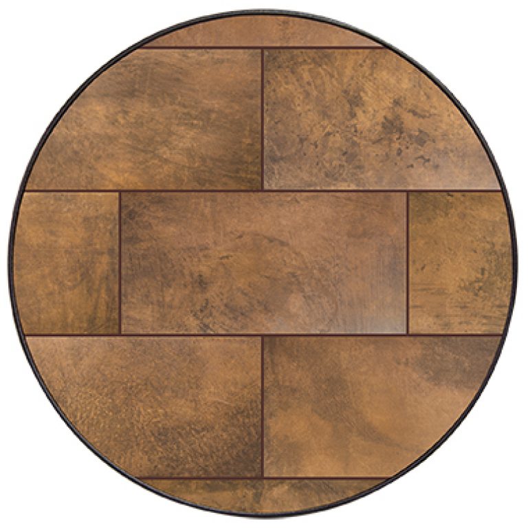 42" Rd. City Series Table Top with Aluminum Rim by O.W. Lee.