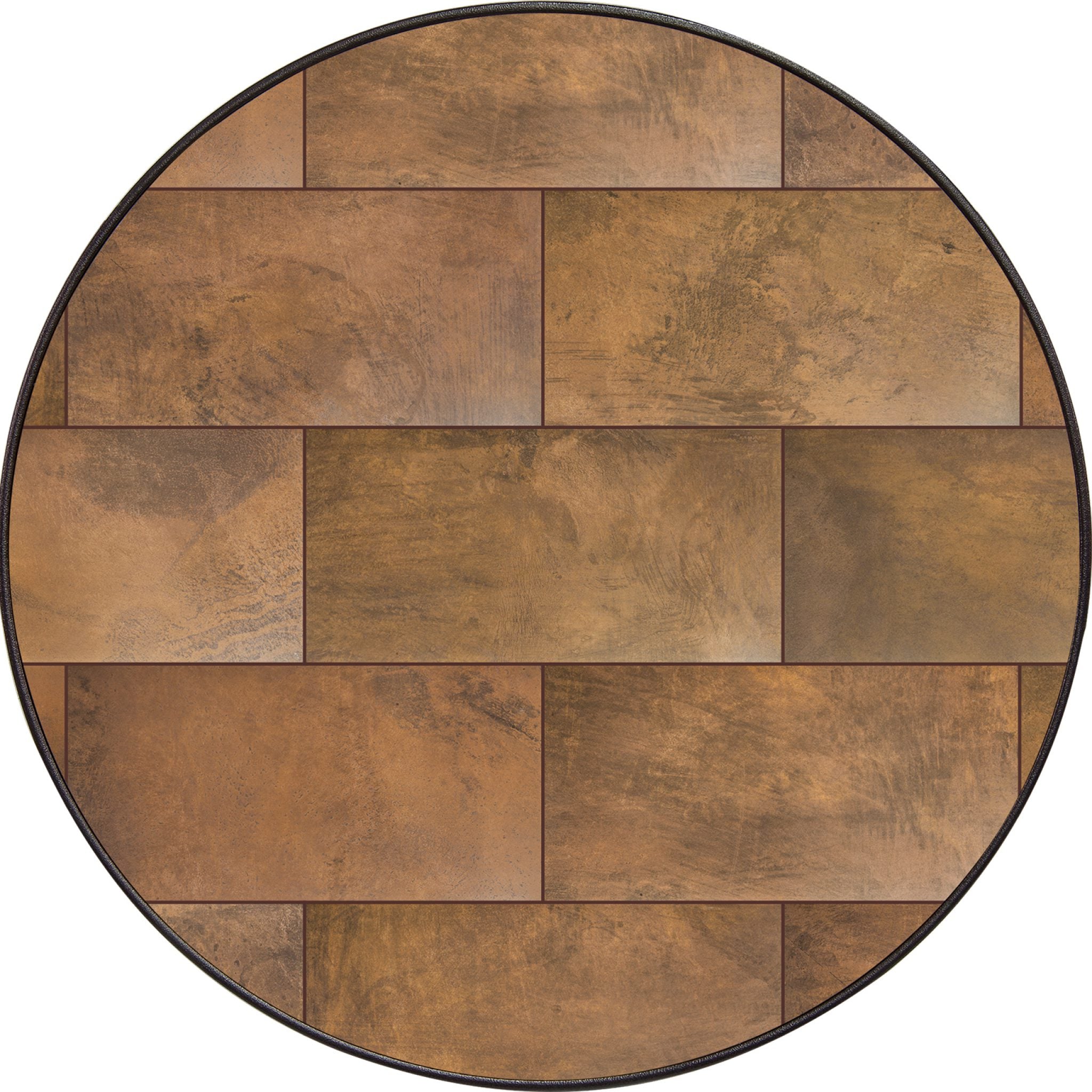 54" Rd. City Series Table Top with Aluminum Rim by O.W. Lee.