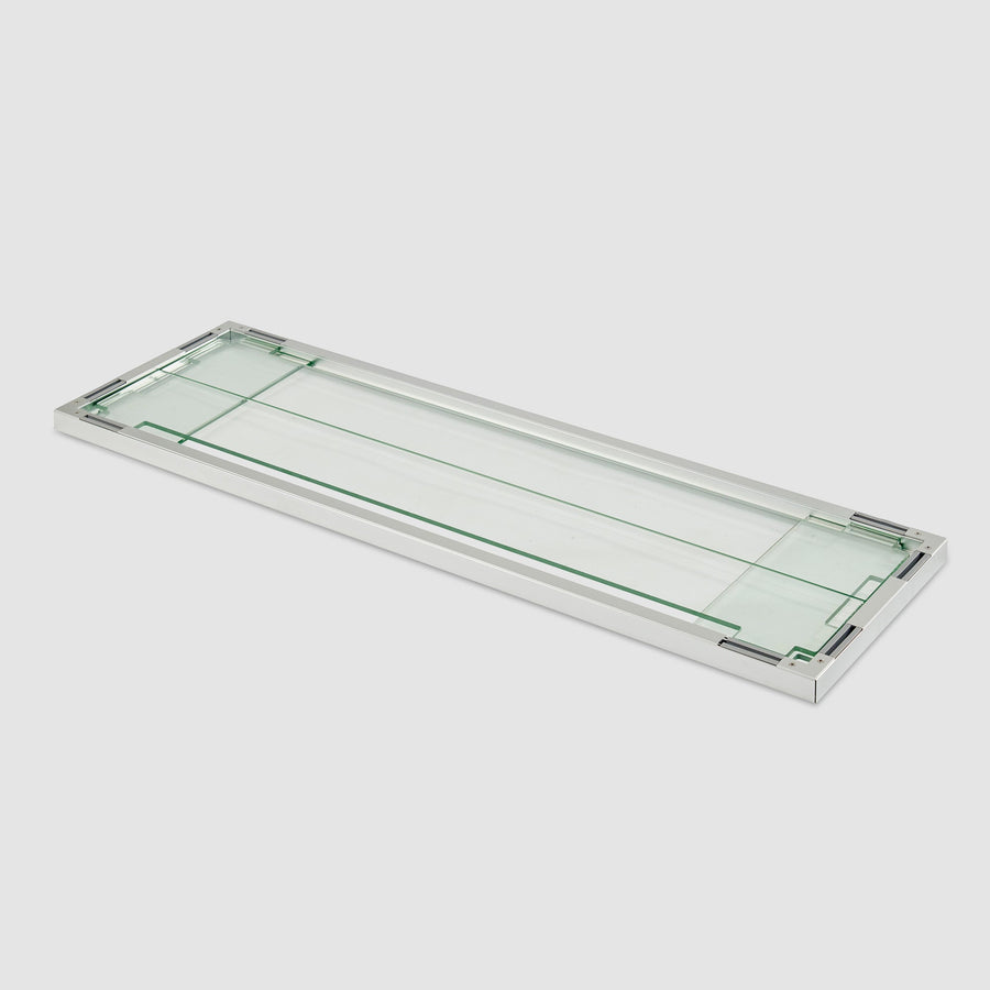 Linear Folding Glass Wind Guard (12" x 42") By The Outdoor Great Room