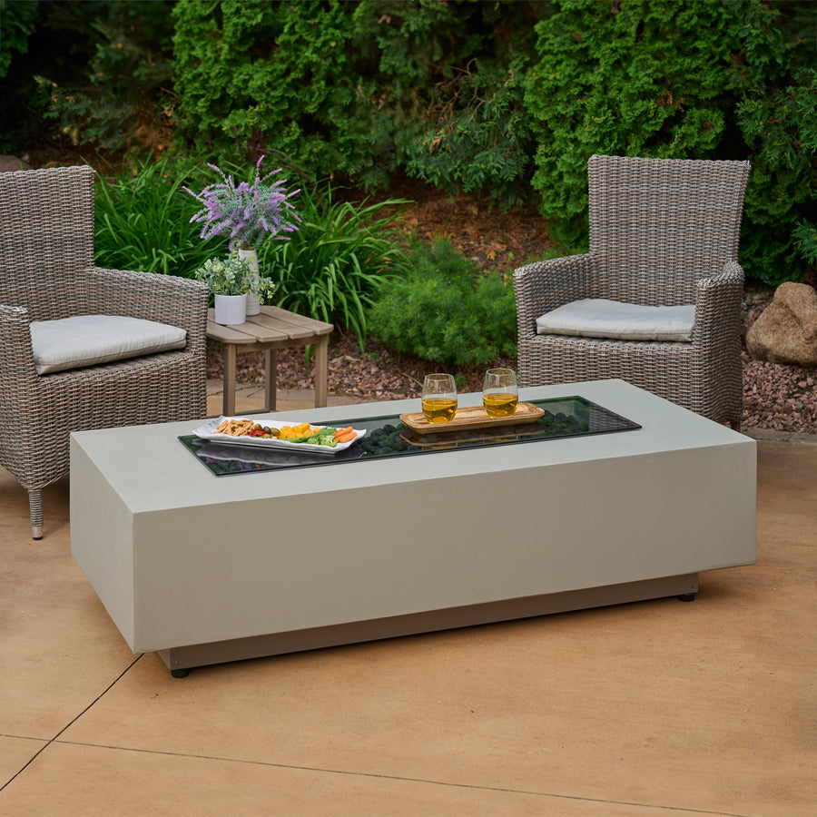 Harbor View Linear Gas Fire Pit Table