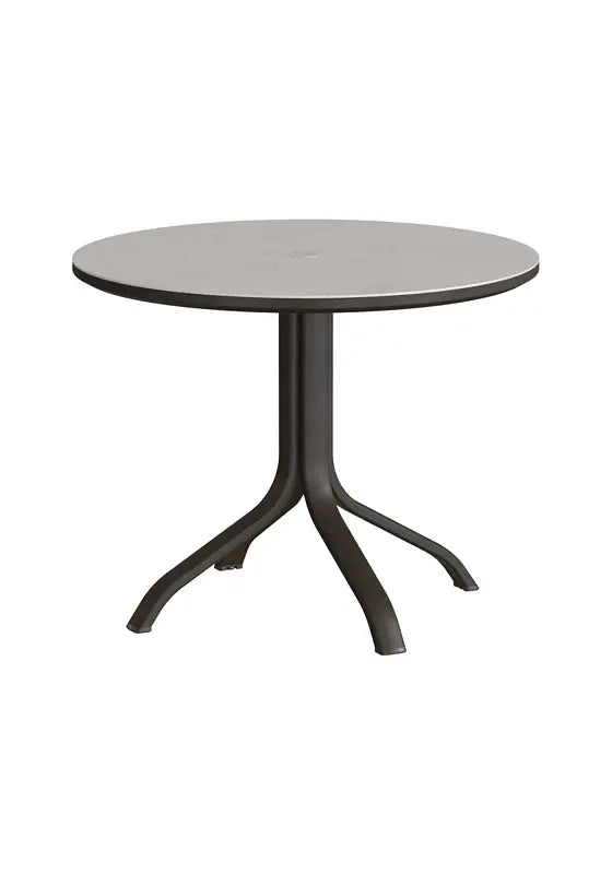 Horizon Solid 36" Round KD Pedestal Dining Umbrella Table by Tropitone