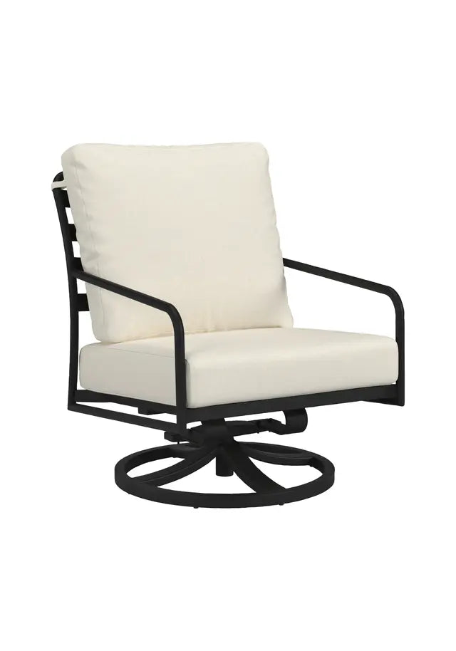 Kahana Slat Back Cushion Swivel Action Lounger by Tropitone