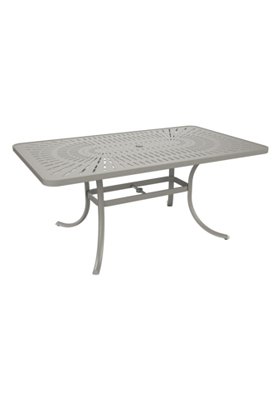 La'Stratta 66" x 40" Rectangular Umbrella Dining Table