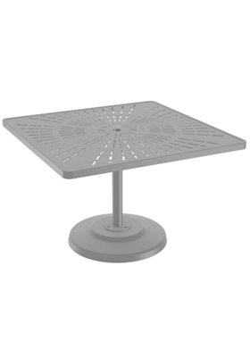La'Stratta 42" Square KD Pedestal Dining Umbrella Table