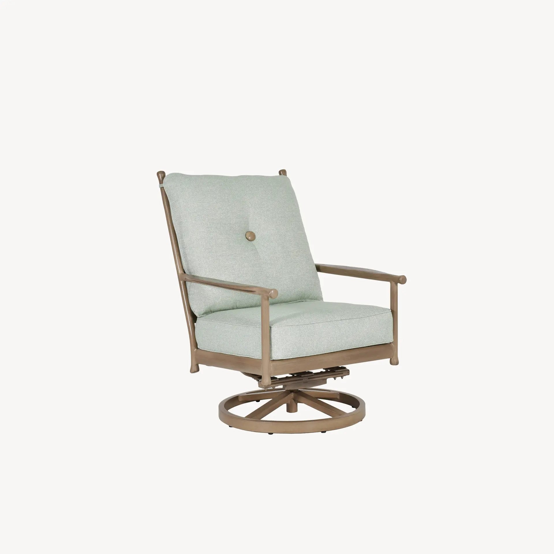 Lodge Cushioned High Back Swivel Rocker By Castelle