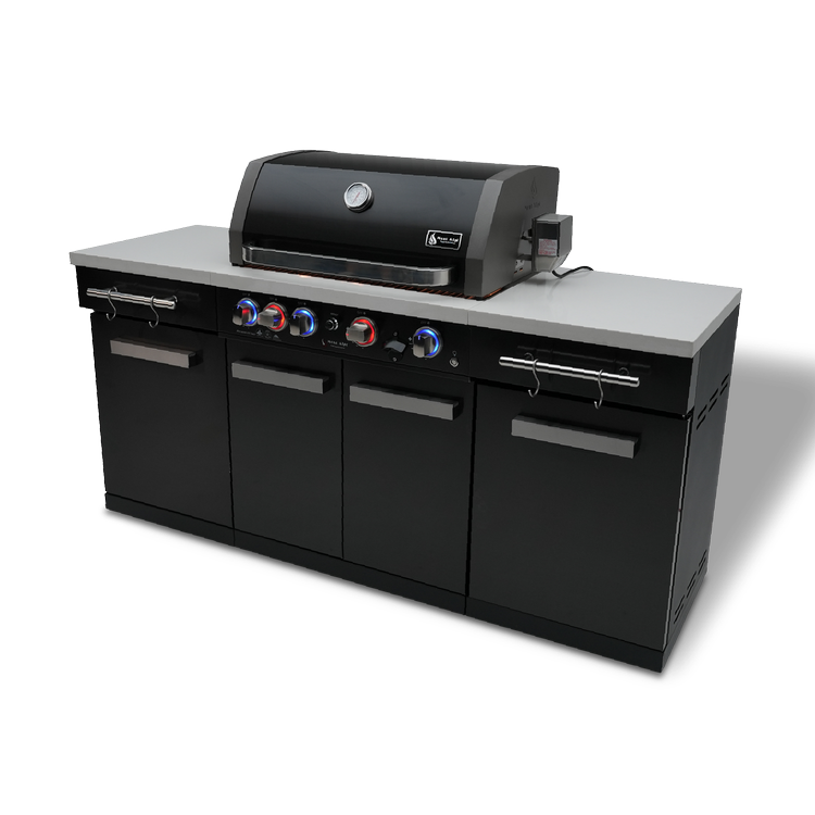 Compact Outdoor Kitchen 957-6ft Island in Black Stainless Steel by Mont Alpi