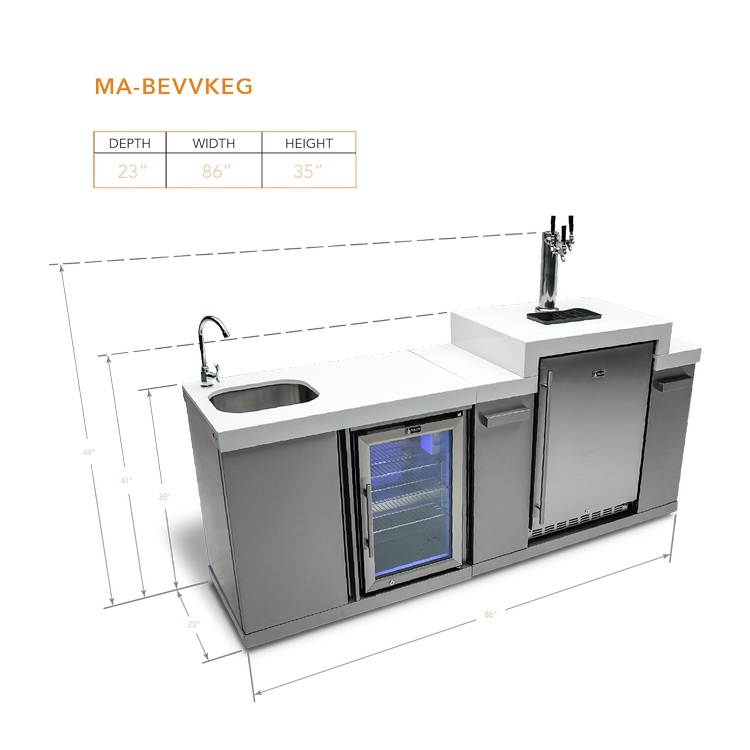 Beverage Center and Kegerator MA-BEVKEG by Mont Alpi