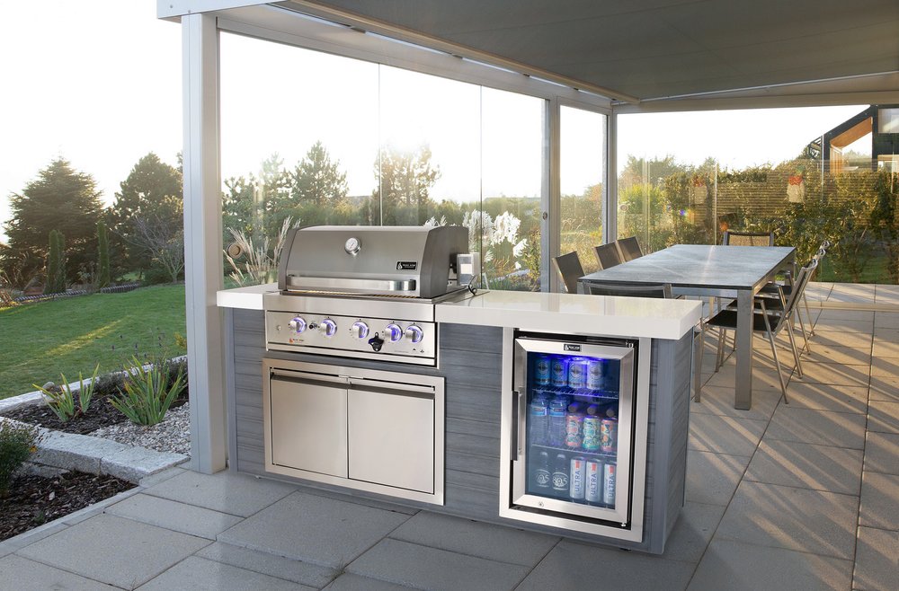 4-Burner Artwood Island in Stainless Steel MA805-AW by Mont Alpi