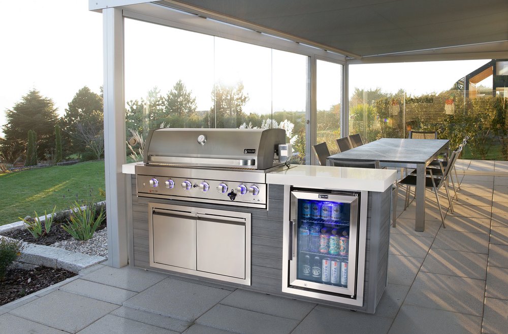 6-Burner Artwood Island in Stainless Steel MA805-AW by Mont Alpi