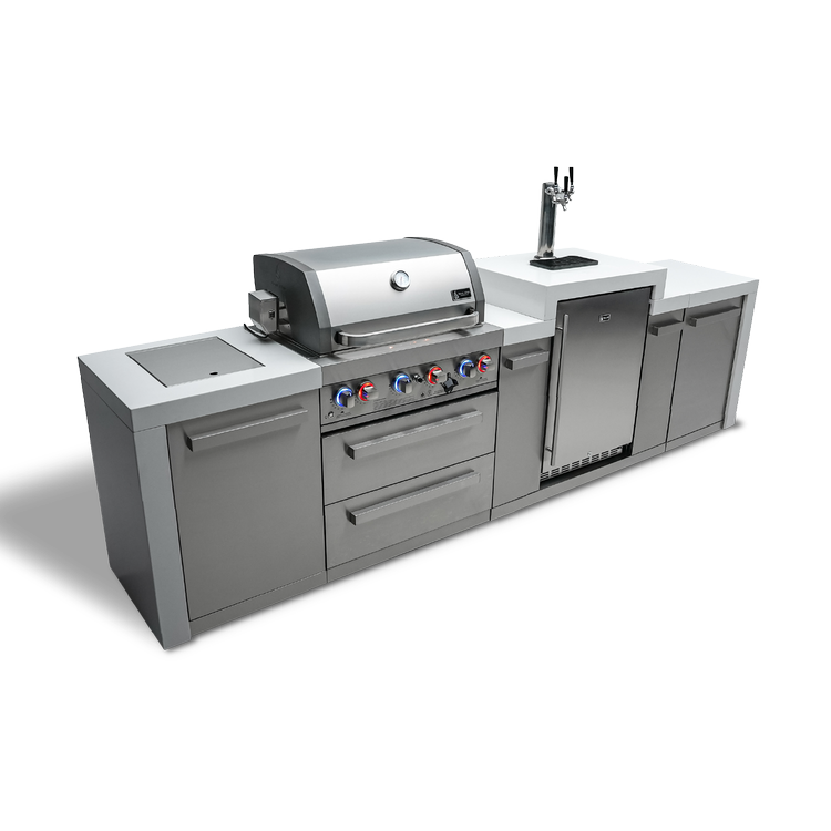 Mont Alpi Deluxe Series 4 Burner Deluxe Island with a Kegerator MAi400-DKEG by Mont Alpi