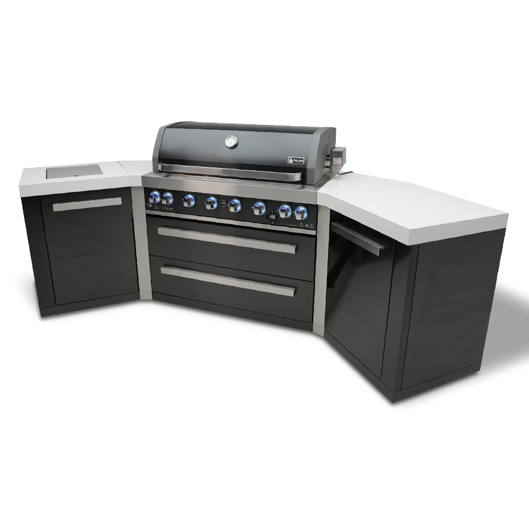 Mont Alpi Black Series 805 Black Stainless Steel Island With 45-Degree Corners MAi805-BSS45 by Mont Alpi