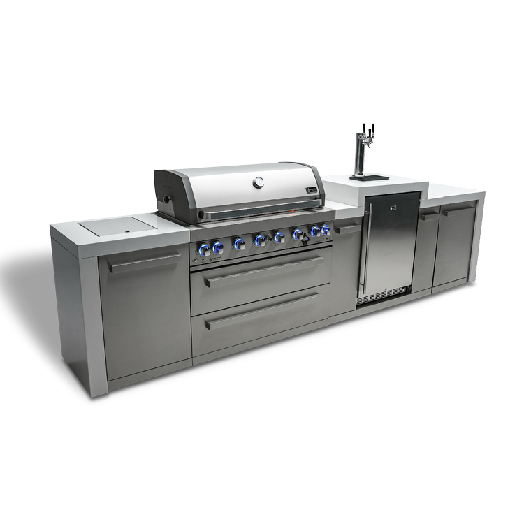 Mont Alpi Deluxe Series 6 Burner Deluxe Island with a Kegerator MAi805-DKEG by Mont Alpi