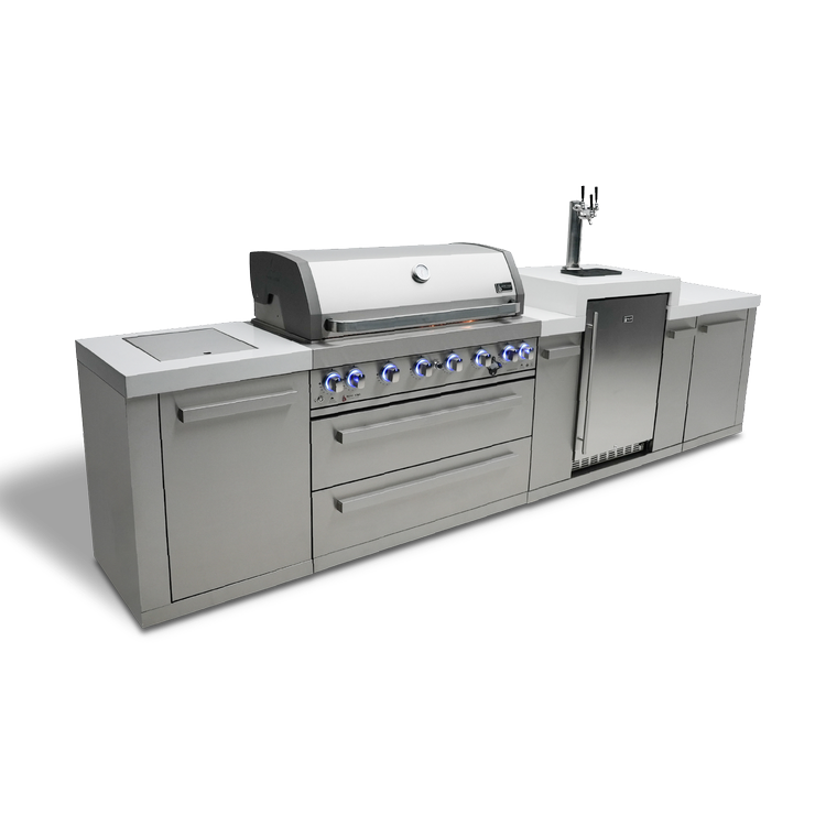 Mont Alpi Original Series 6-Burner Island with a Kegerator MAi805-KEG by Mont Alpi