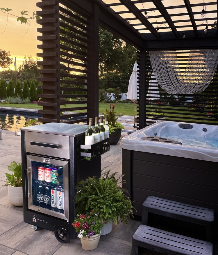 Mobile Outdoor Prep Center / Compact Bar Cart MAPCM by Mont Alpi