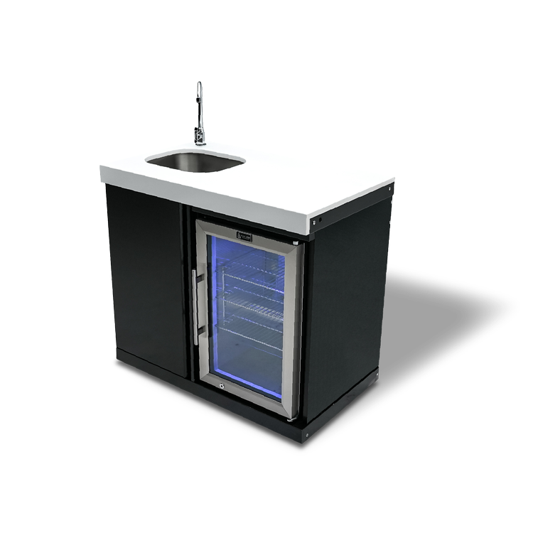 Black Stainless Steel Beverage Center MASF-BSS by Mont Alpi