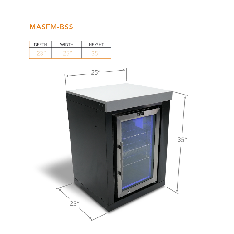 Mont Alpi Deluxe Black Stainless Steel Fridge Cabinet Module MASFM-BSS by Mont Alpi