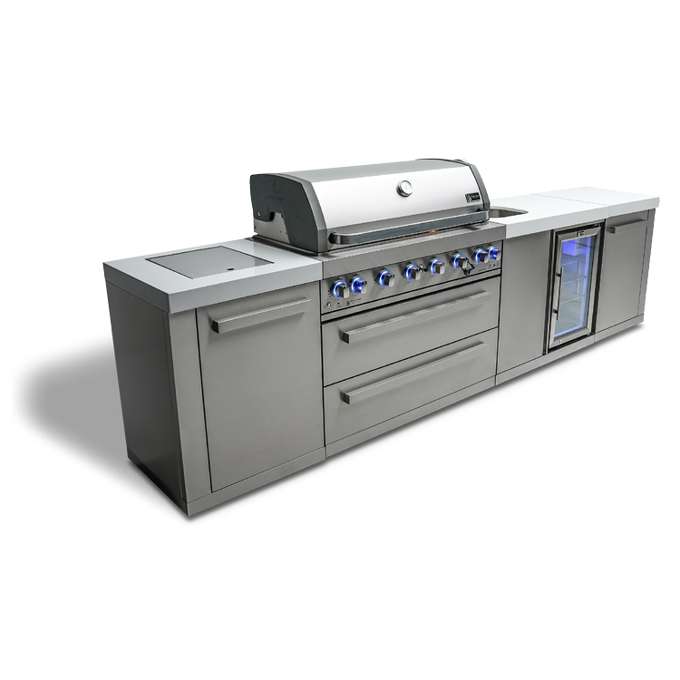 Mont Alpi Original Series 6-Burner Island with a Beverage Center MAi805-BEV by Mont Alpi