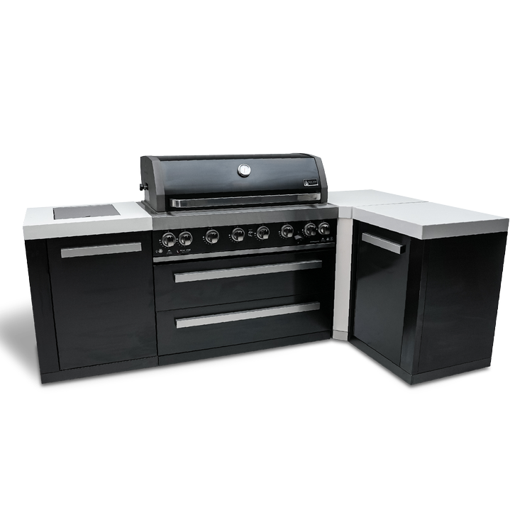Mont Alpi Black Series 805 Black Stainless Steel Island With A 90-Degree Corner MAi805-BSS90 by Mont Alpi