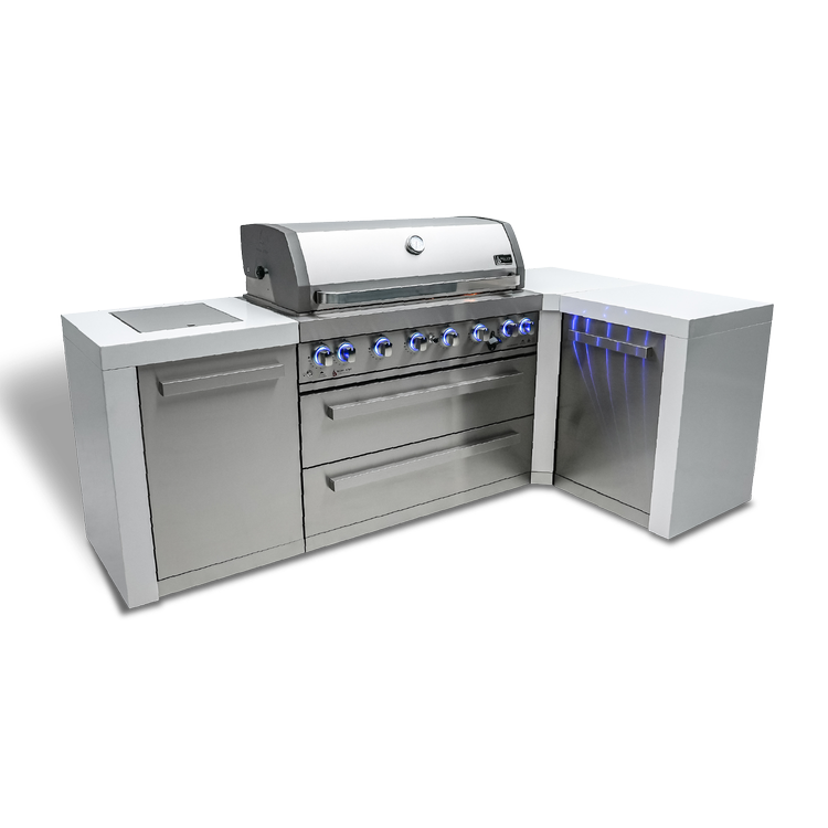 Mont Alpi Deluxe Series 6 Burner Deluxe Island with a 90-Degree Corner MAi805-D90 by Mont Alpi