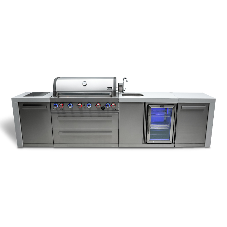 Mont Alpi Deluxe Series 6 Burner Deluxe Island with a Beverage Center MAi805-DBEV by Mont Alpi