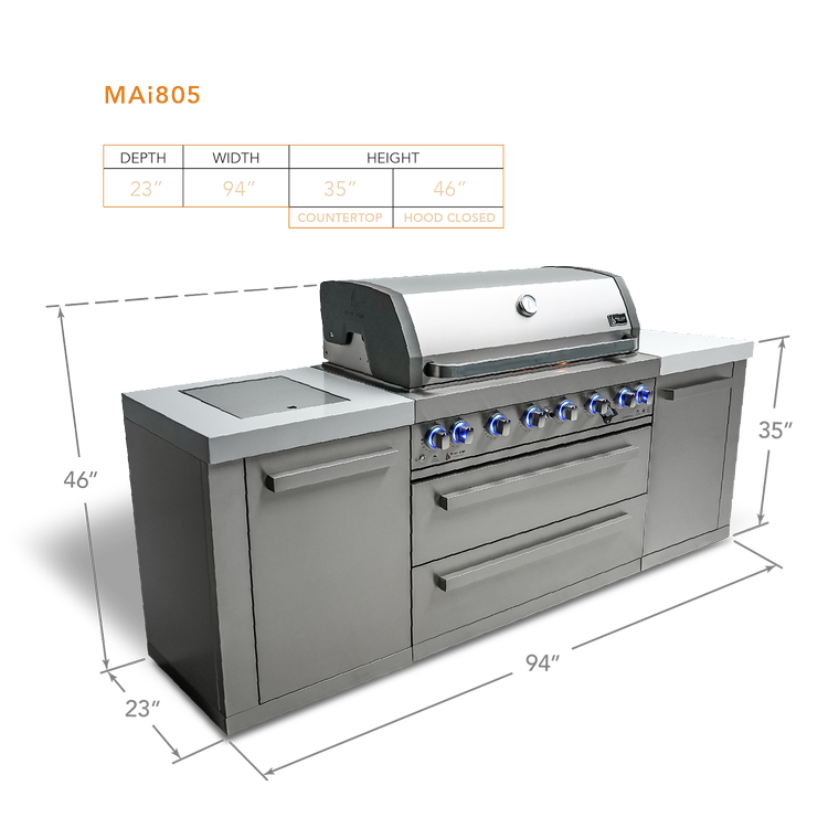 Mont Alpi Original Series 6-Burner Island MAi805 by Mont Alpi