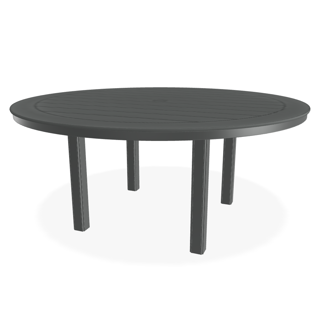 64" Round MGP Slat Top Table By Telescope Casual