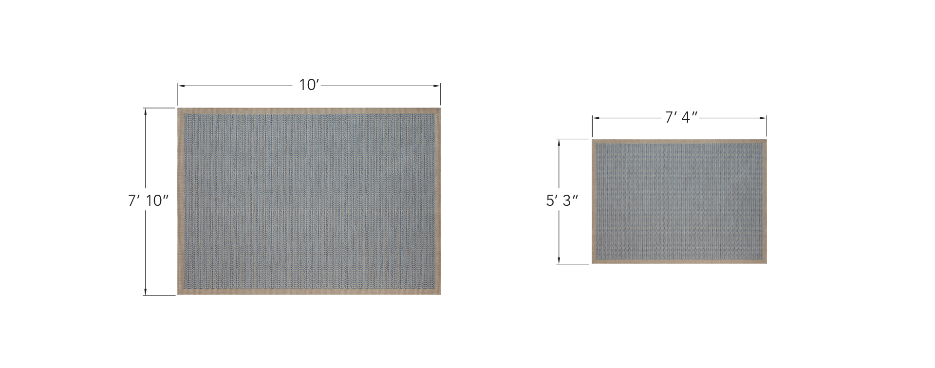 North Shore - Sky Blue Indoor /Outdoor Rug by Treasure Garden