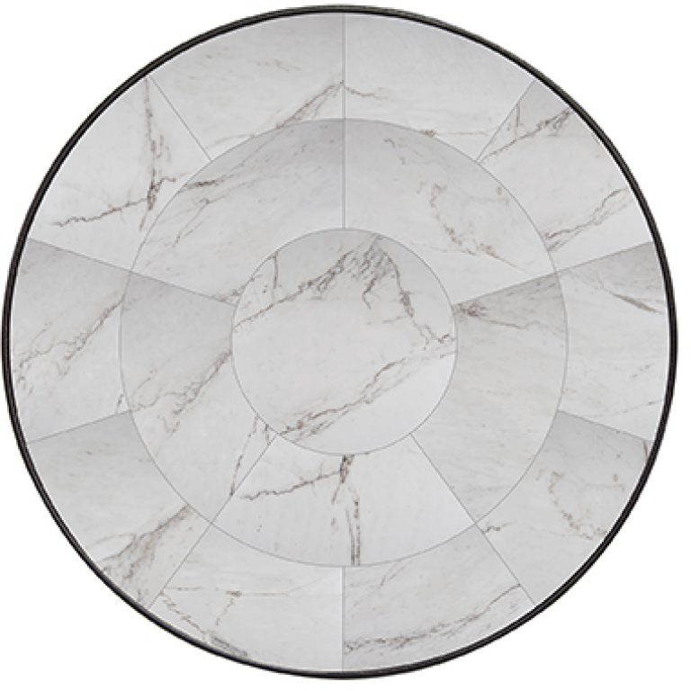 54" Rd. Fresco Table Top with Aluminum Rim by O.W. Lee.