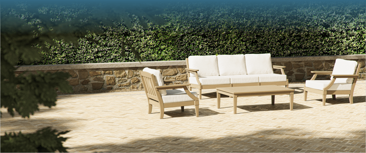 Estate 4-Piece Lounge Sofa Set by Polywood Designer series