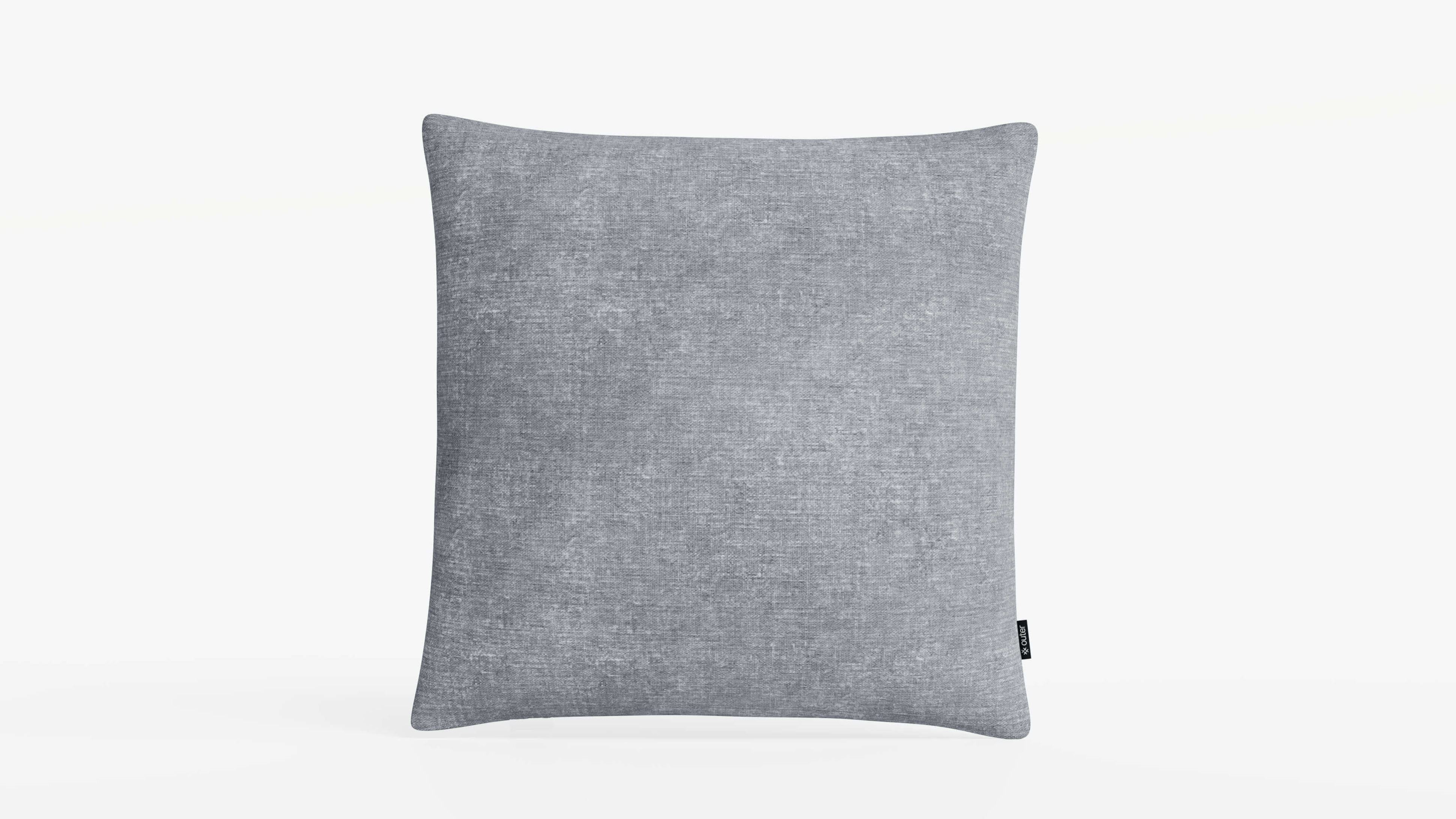 18" x 18" Pacific Fog Gray Color OuterWeave Outdoor Throw Pillows By Outer