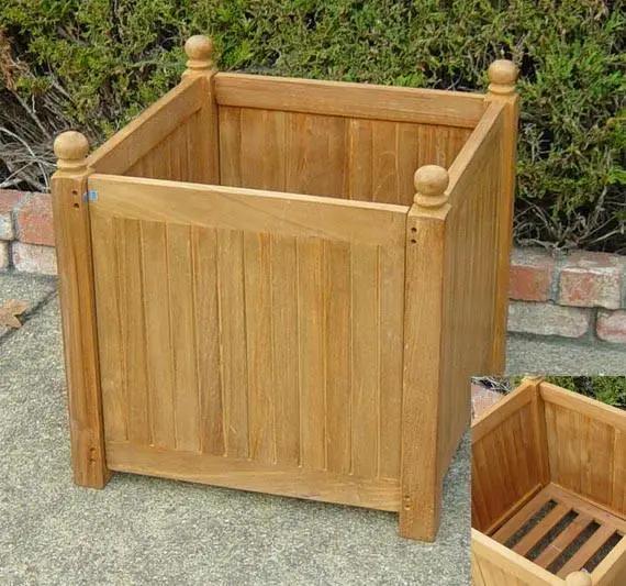 teak window box planters Stylish Teak Planter for Indoor & Outdoor Spaces