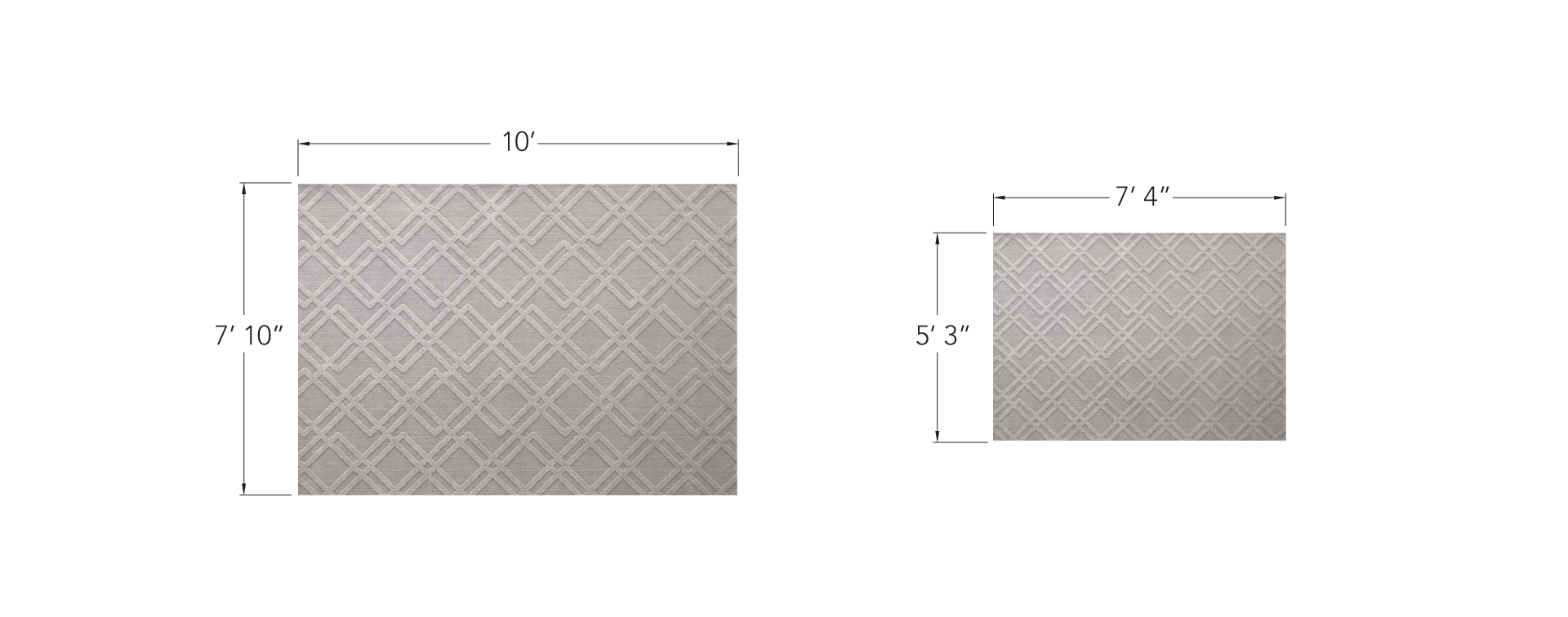 Manhattan - Plush Gray Indoor /Outdoor Rug by Treasure Garden