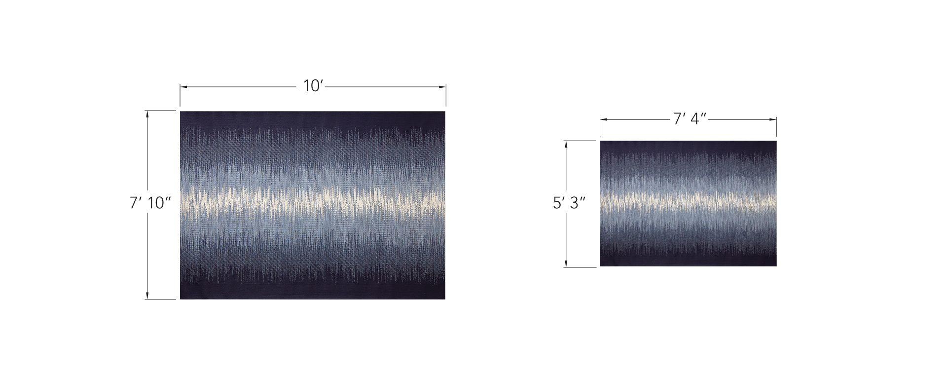 Reflections - Ocean Blue Indoor /Outdoor Rug by Treasure Garden