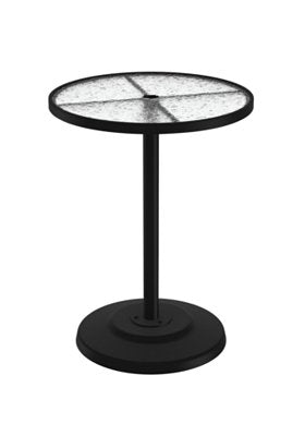 Acrylic 30" Round KD Pedestal Bar Umbrella Table